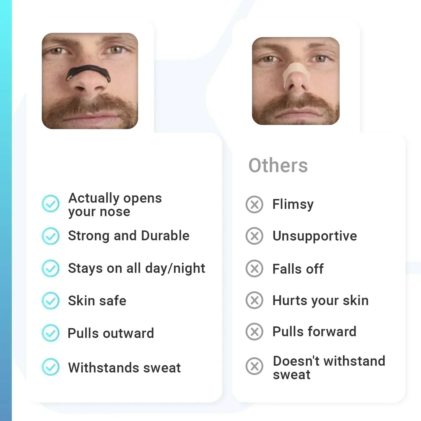 Magnetic Nose Clip Strips Increase Sports Air Intake Improve Sleeping