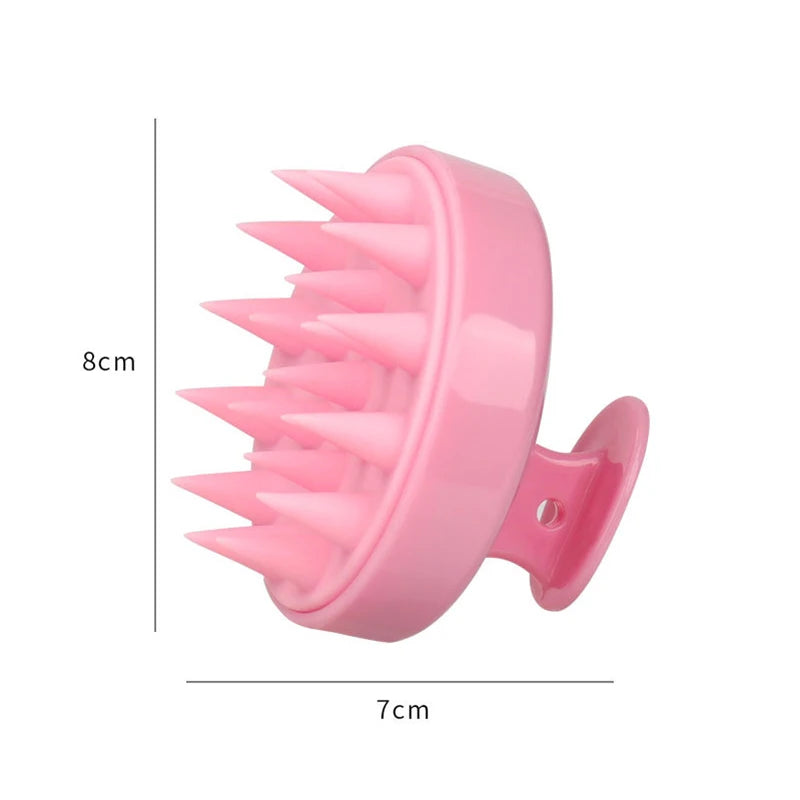 Silicone Shampoo Brush Head Scalp Massage Comb Hair Root