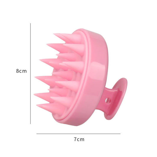 Silicone Shampoo Brush Head Scalp Massage Comb Hair Root